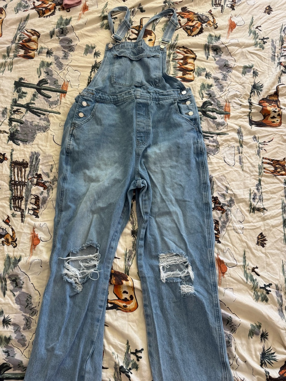 Kancan x PinkBlush Maternity Denim Overalls | XL
